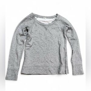 J. Crew Women’s Heather Gray with Sparkles and One Zipper Long Sleeve Sweater XS